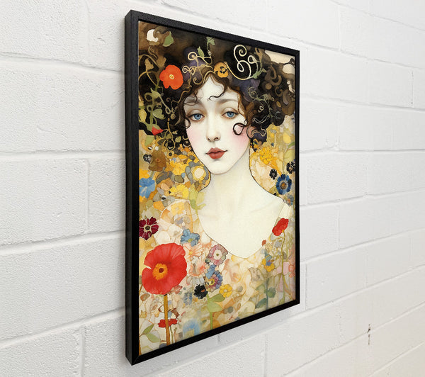 Spring Garden Lady Klimt Style