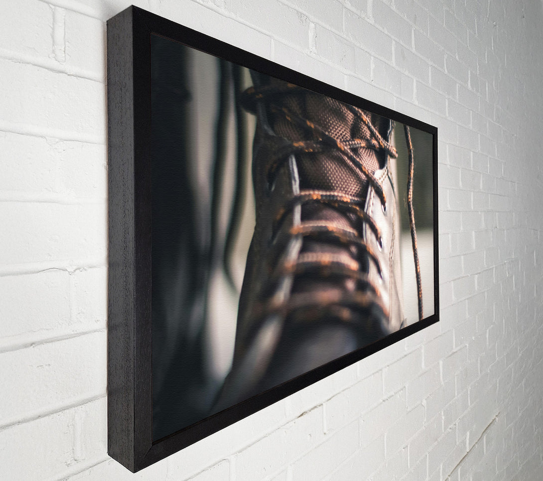  A Canvas Print of Brown Boot Laces Canvas Print