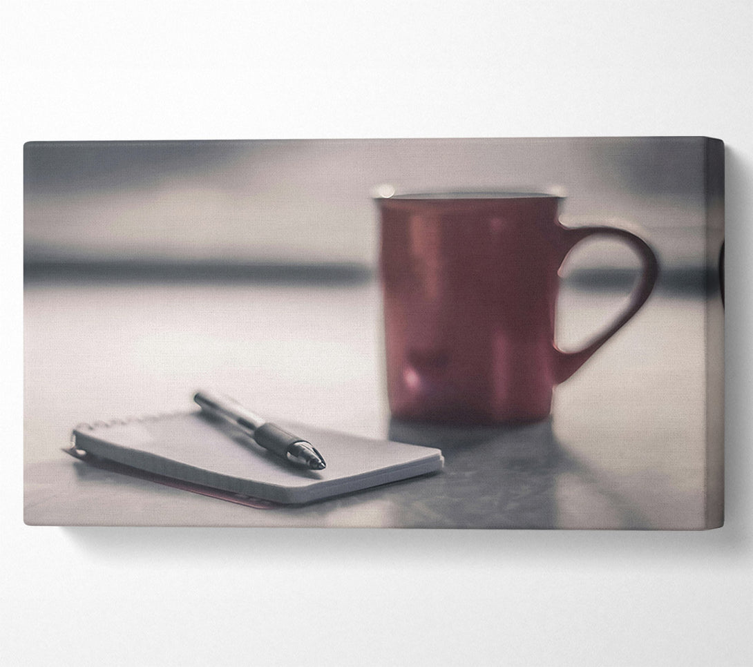  A Canvas Print of Crimson And Pencils Canvas Art