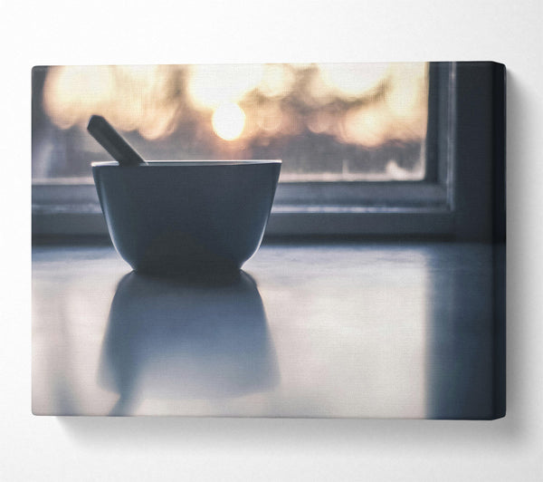  A Canvas Print of Blue Bowl Reflection Canvas Wall Art
