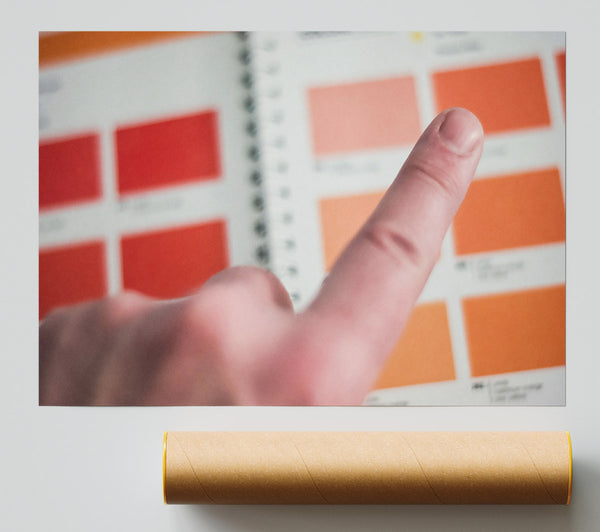 Orange Color Chart Print