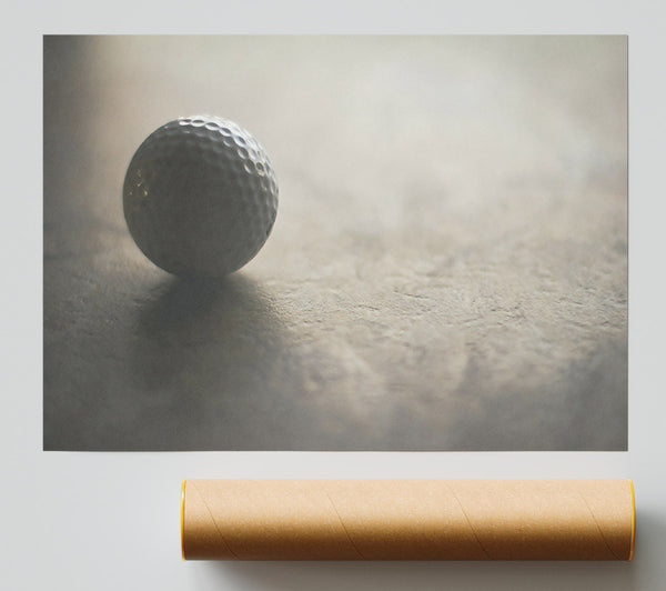 White Golf On Beige Giclee Print