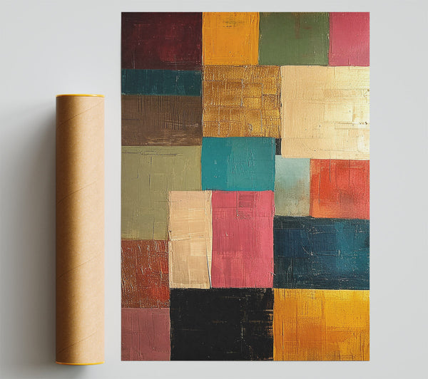 Squares Of Art Poster