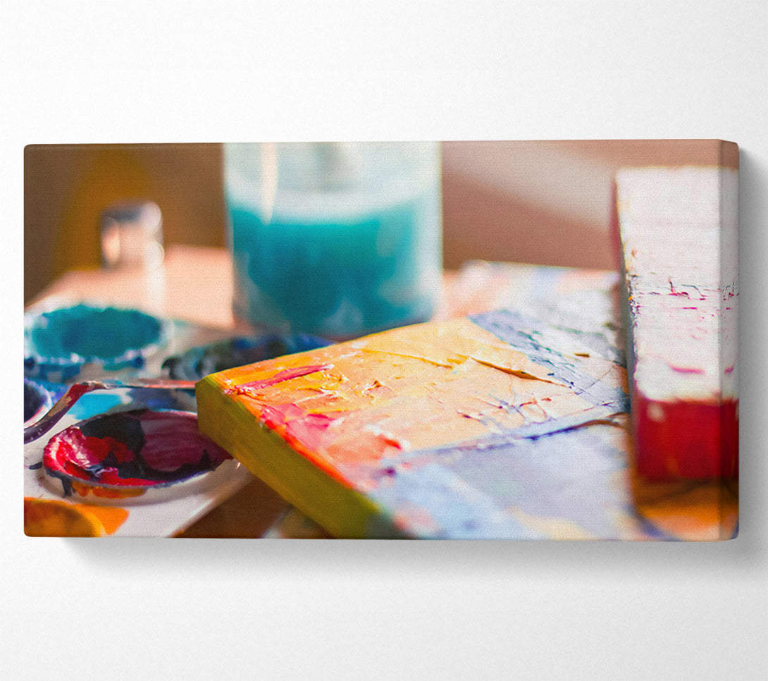  A Canvas Print of Golden Hues Palette Canvas Print