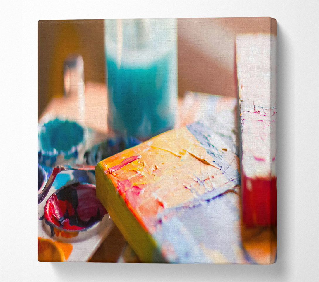  A Canvas Print of Golden Hues Palette Canvas Print