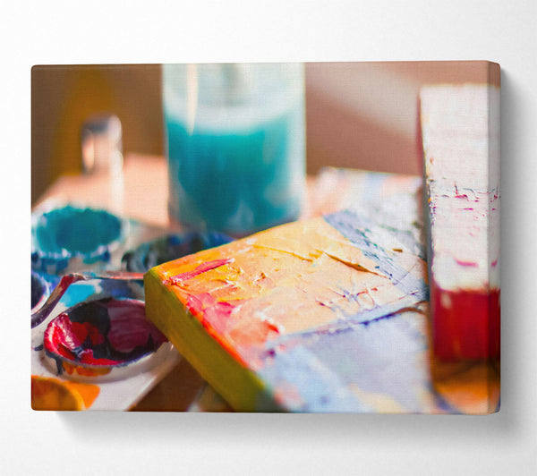  A Canvas Print of Golden Hues Palette Canvas Print