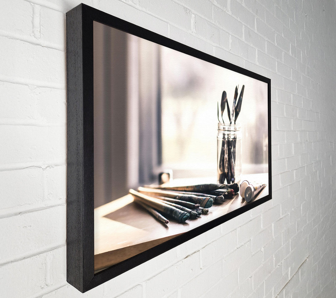  A Canvas Print of Golden Hour Brushes Canvas Print