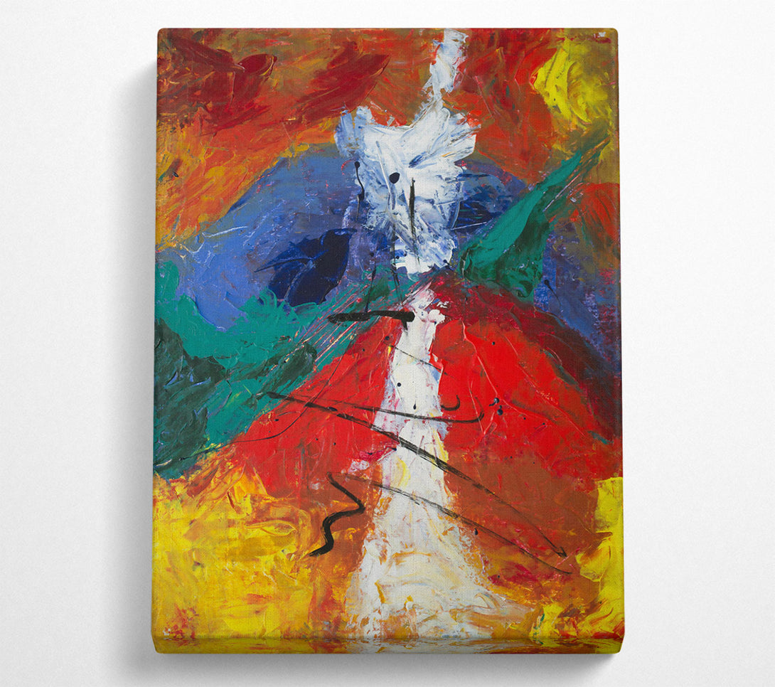  A Canvas Print of Red Abstract Expressionism Canvas Print