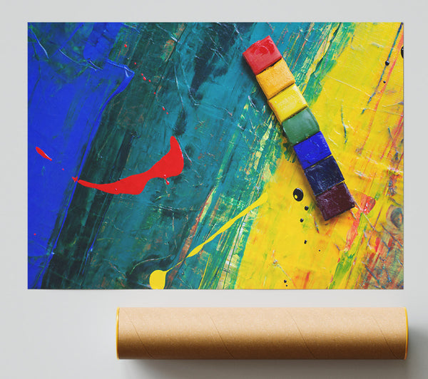 Blue And Yellow Palette Poster