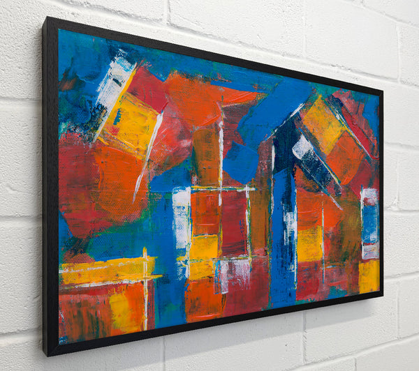 Blue Abstract Houses