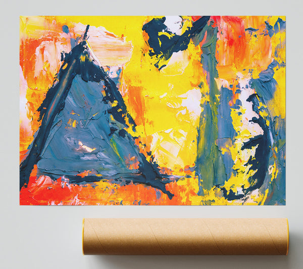 Yellow Triangle Abstraction Giclee Print