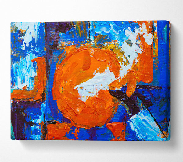  A Canvas Print of Orange Abstract Chaos Canvas Art