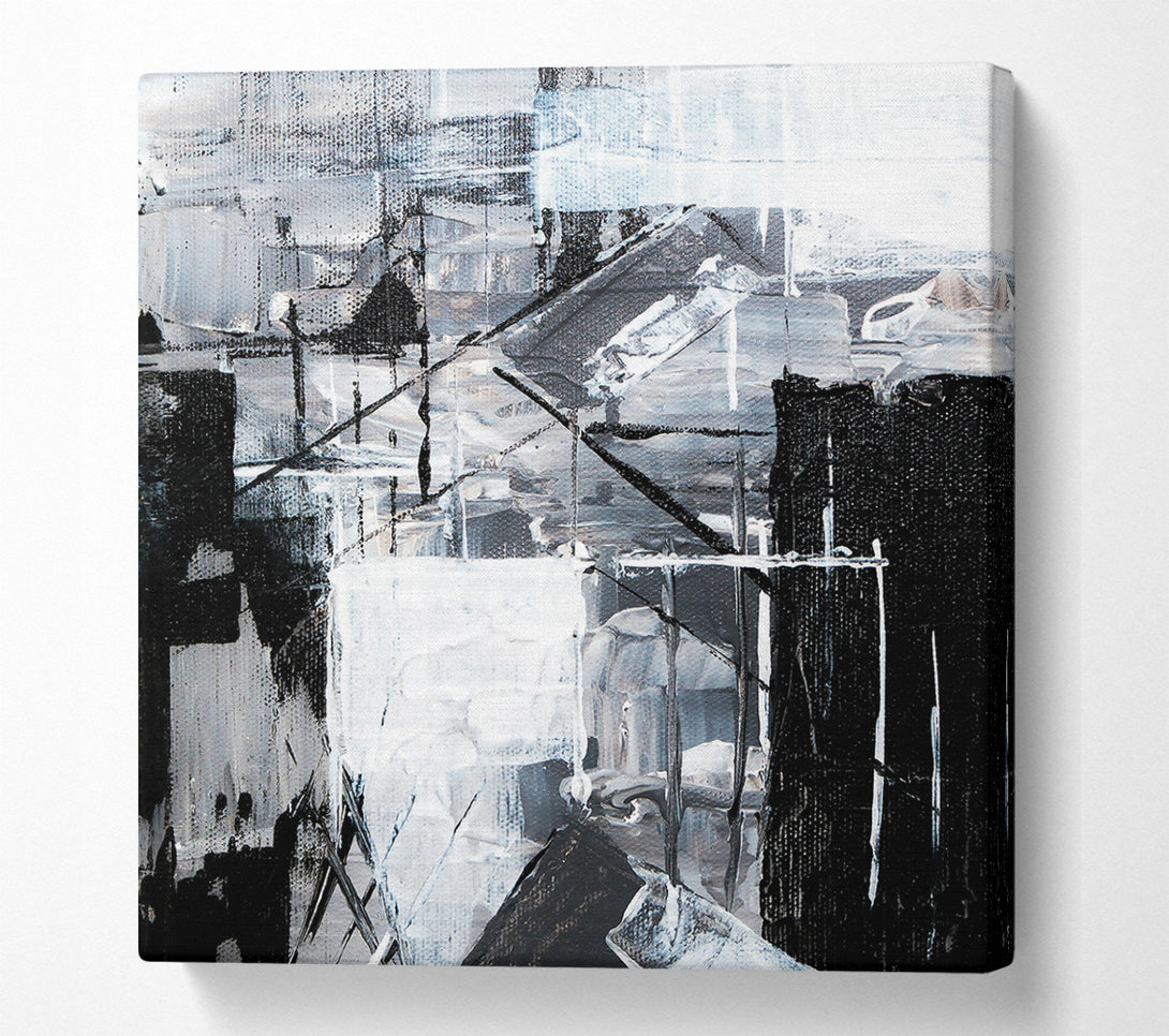  A Canvas Print of White Abstract Cityscape Canvas Art