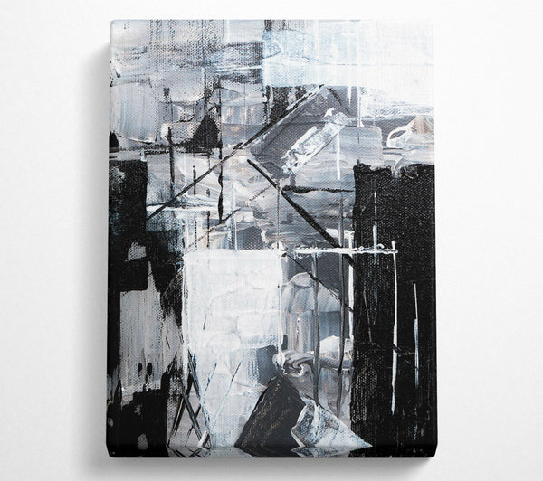  A Canvas Print of White Abstract Cityscape Canvas Art