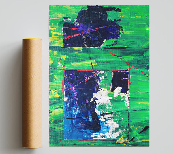 Green Abstract Expressionism Print
