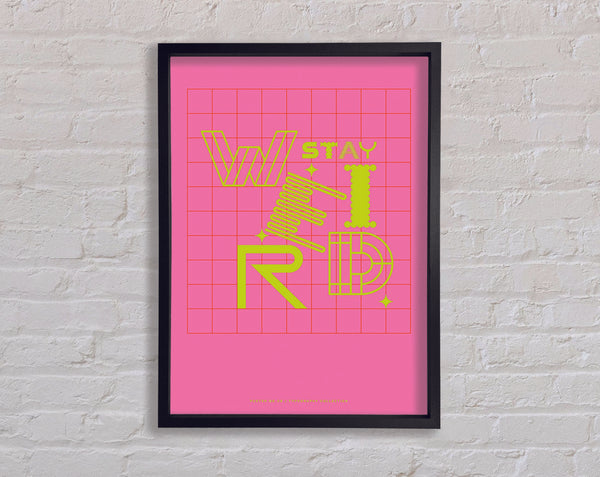 Stay Weird Retro Framed Print