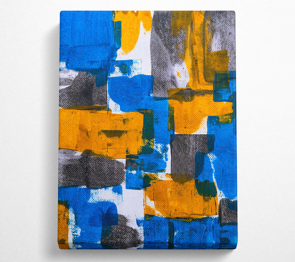  A Canvas Print of Orange Abstract Blocks Canvas Print