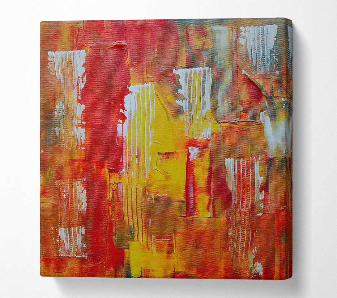  A Canvas Print of Crimson Striped Abstract Canvas Print