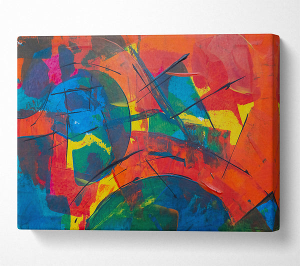  A Canvas Print of Orange Abstract Symphony Canvas Art