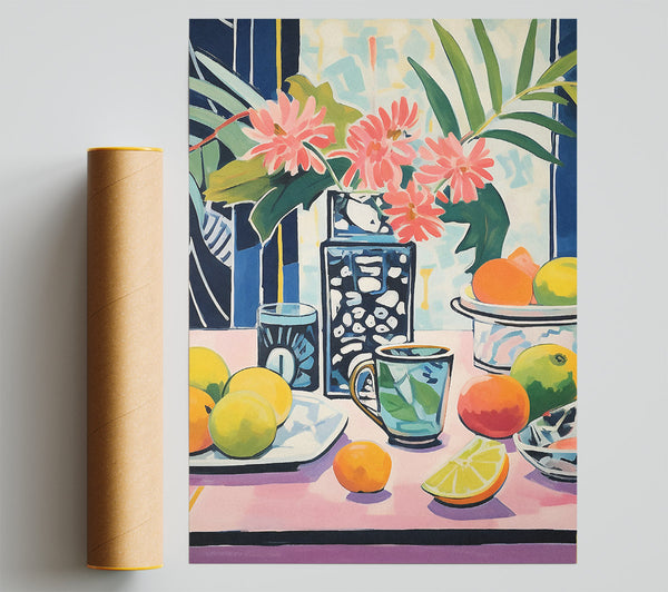 Still Life Tea Table Print