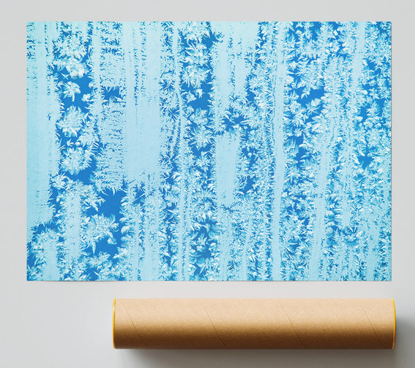 Azure Frost Patterns Poster