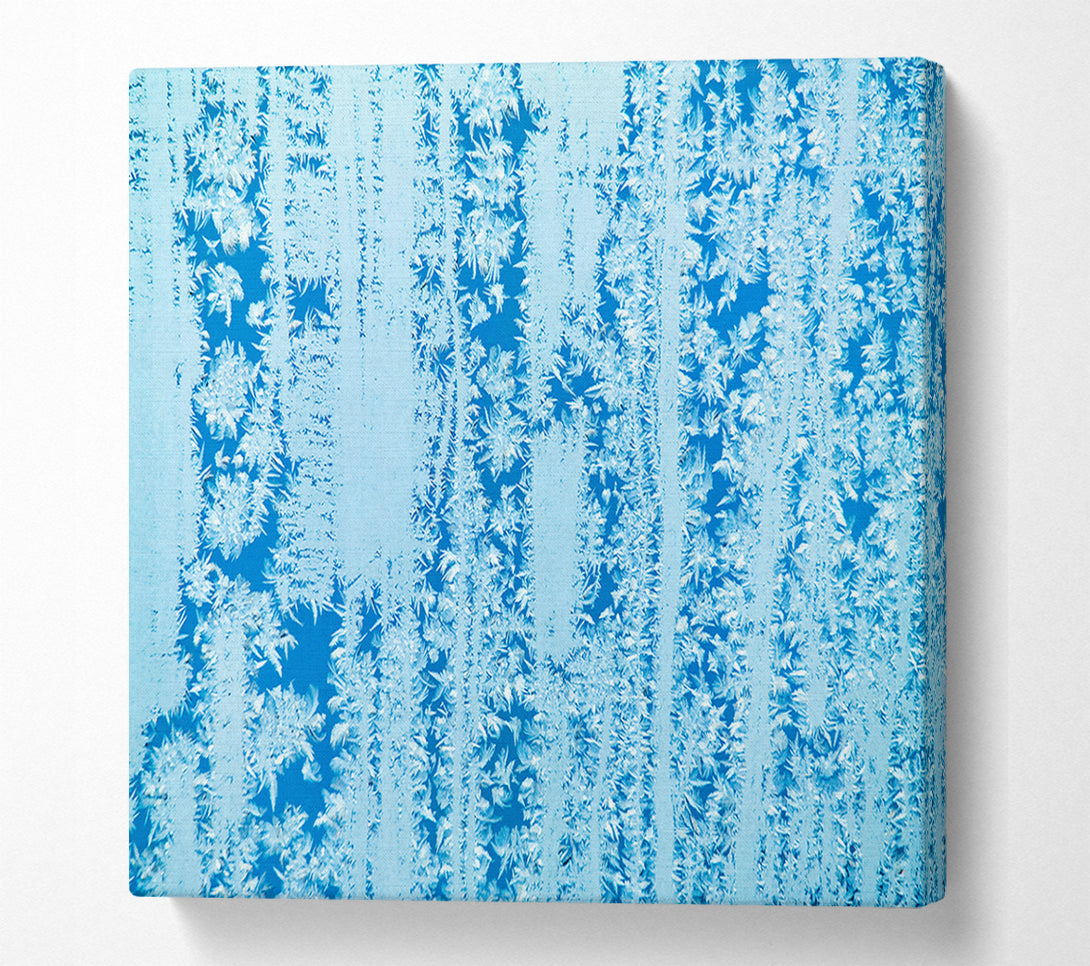  A Canvas Print of Azure Frost Patterns Canvas Wall Art