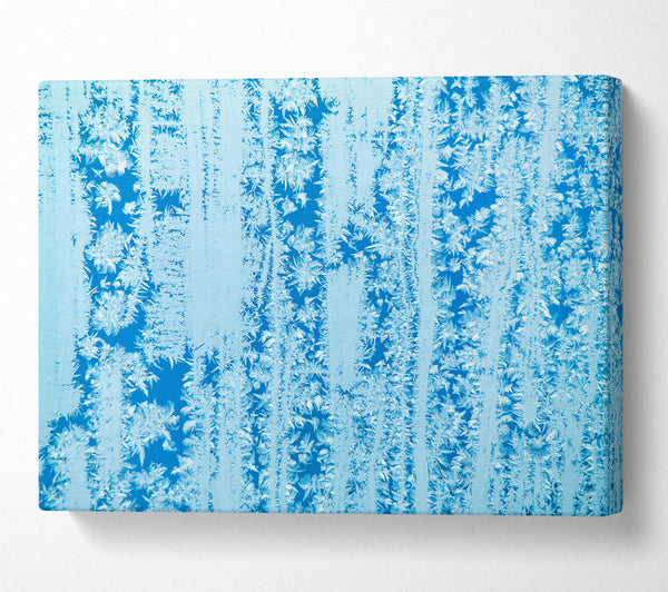  A Canvas Print of Azure Frost Patterns Canvas Wall Art