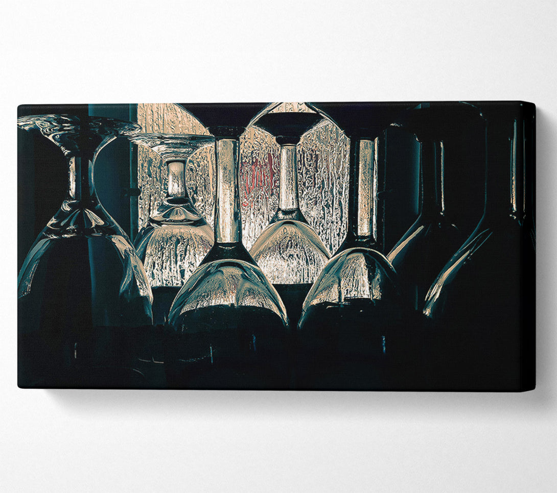  A Canvas Print of The Black Wine Glass Still Life Canvas Print