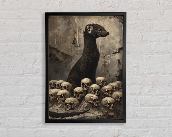 Stoat Of Skulls Framed Print