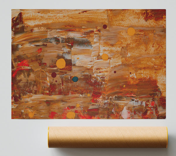 Golden Brushstrokes Dreamscape Print
