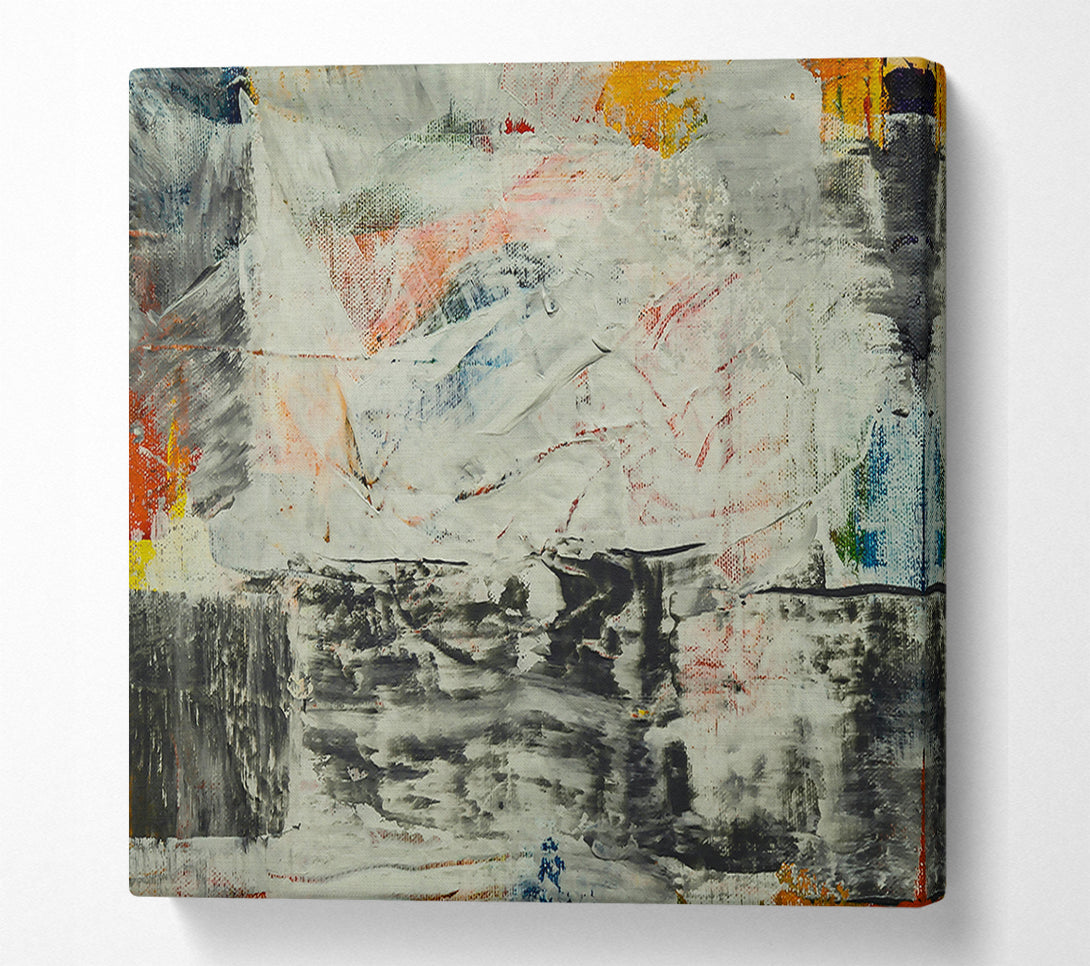  A Canvas Print of White And Black Abstract Canvas Print