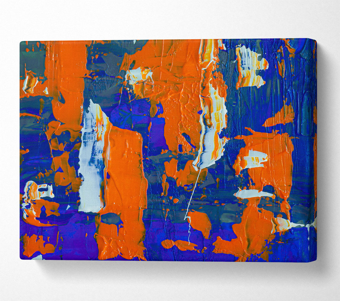  A Canvas Print of Orange Abstract Swirls Canvas Print