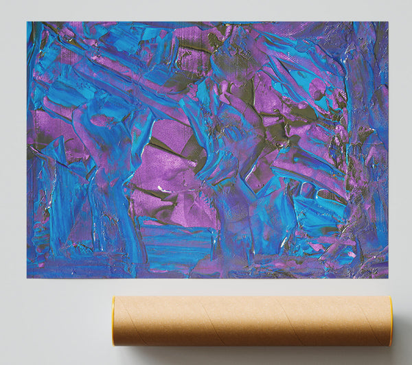 Purple And Blue Swirls Print