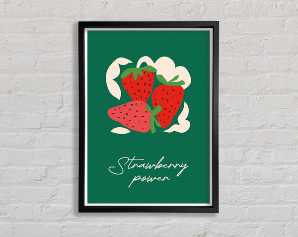 Strawberry Power Boho Framed Print
