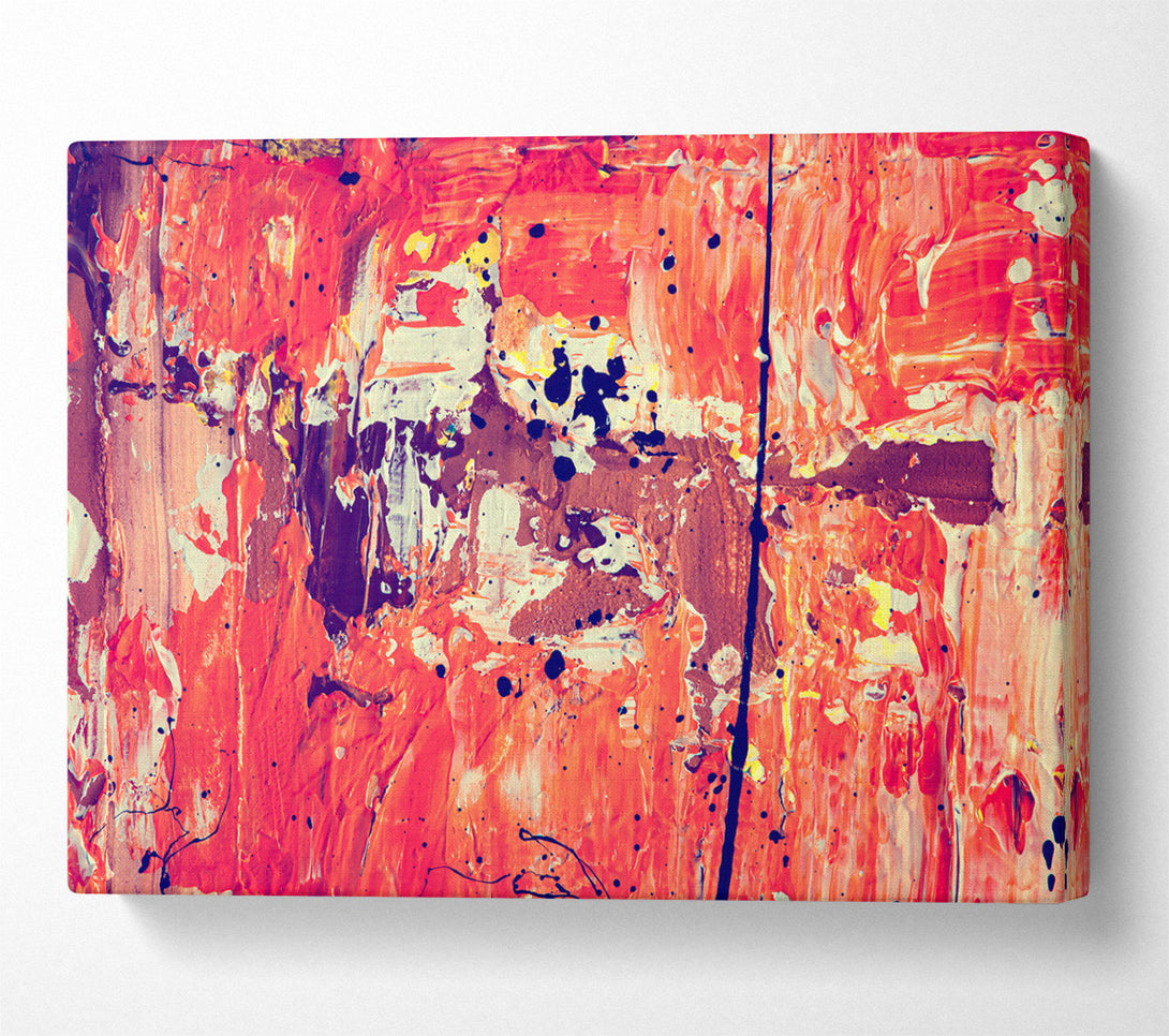  A Canvas Print of Orange Abstract Swirls Canvas Print