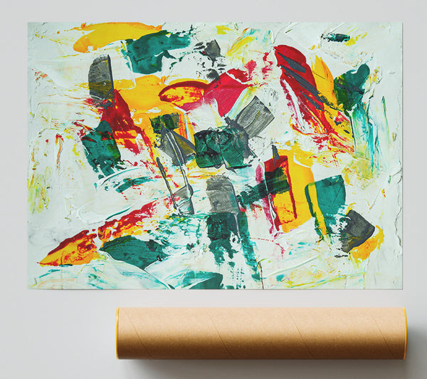 Emerald Abstract Flow Poster