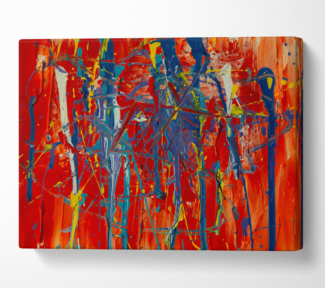  A Canvas Print of Red Abstract Expressionism Canvas Print