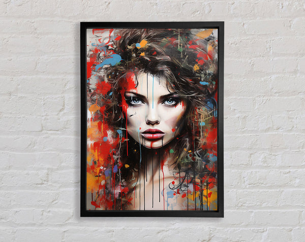 Street Art Girl Framed Print