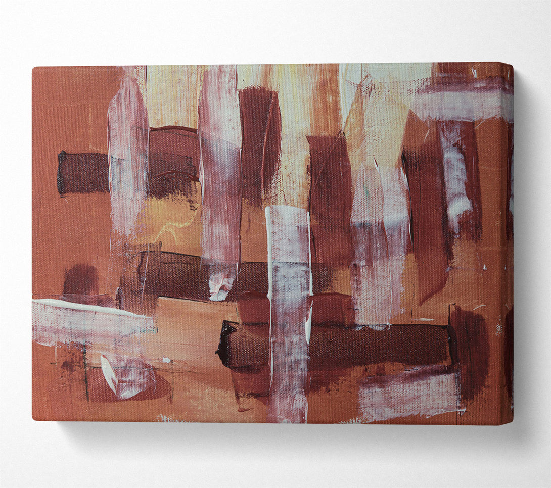  A Canvas Print of Crimson Abstract Strokes Canvas Wall Art