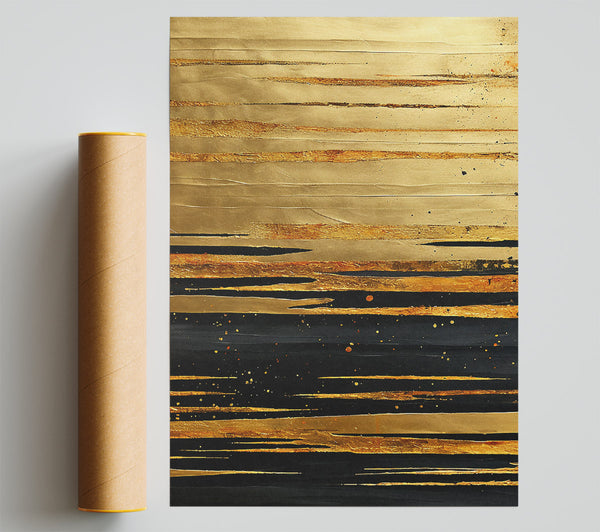 Strips Of Gold Giclee Print