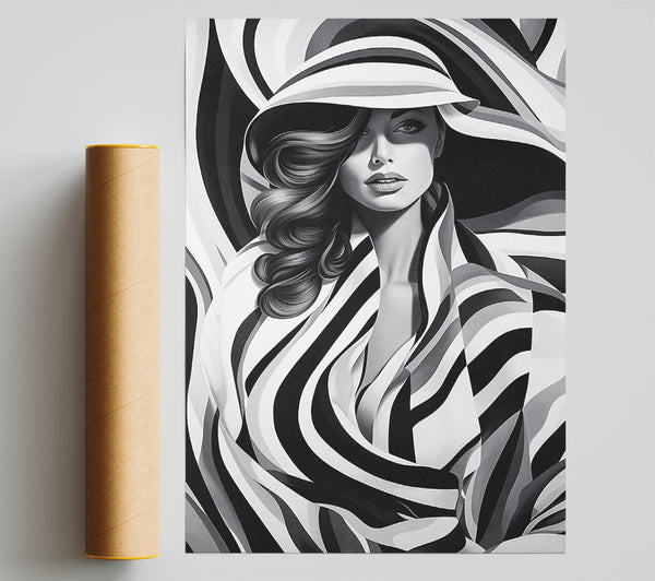 Stylish Black And White Fashion Giclee Print