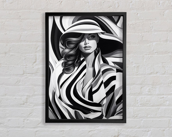 Stylish Black And White Fashion Framed Print