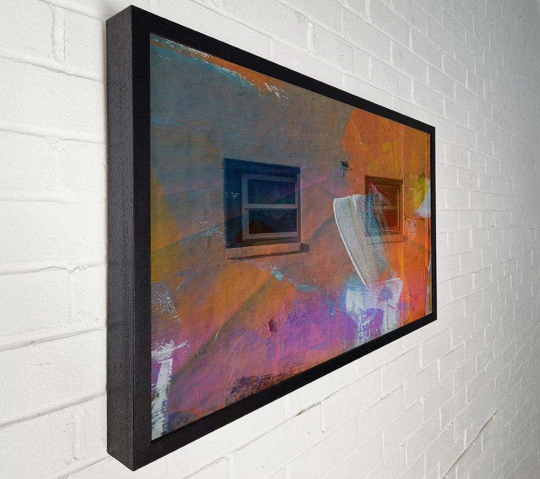  A Canvas Print of Orange Abstract Windows Canvas Print