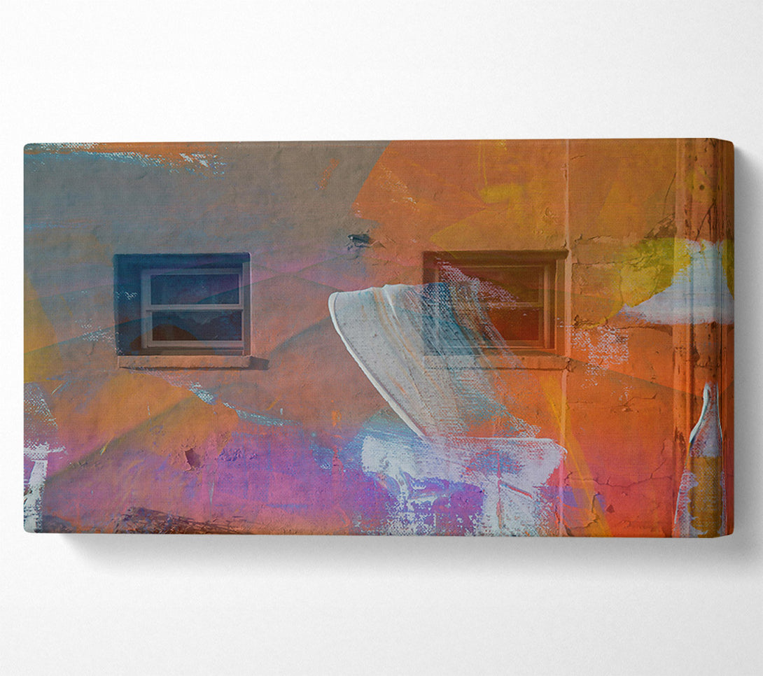  A Canvas Print of Orange Abstract Windows Canvas Print