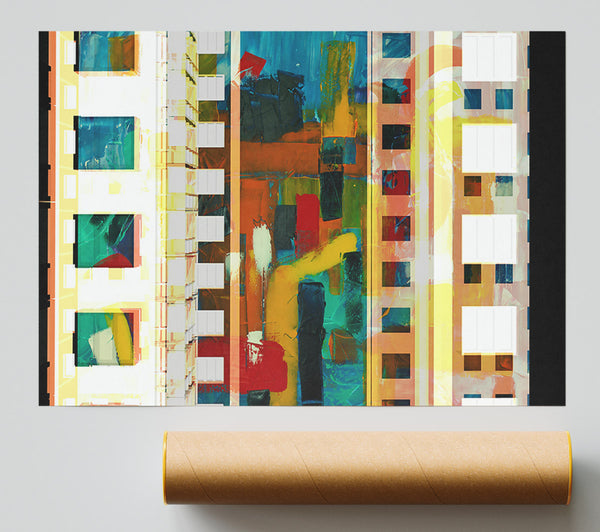 Yellow Urban Splashes Poster