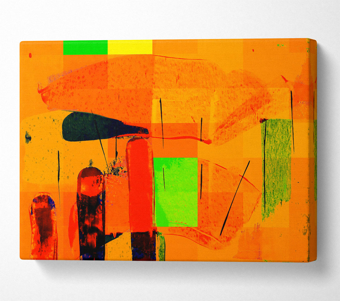  A Canvas Print of Orange Abstract Landscape Canvas Wall Art