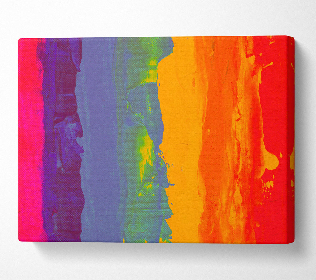  A Canvas Print of Orange Abstract Strokes Canvas Wall Art