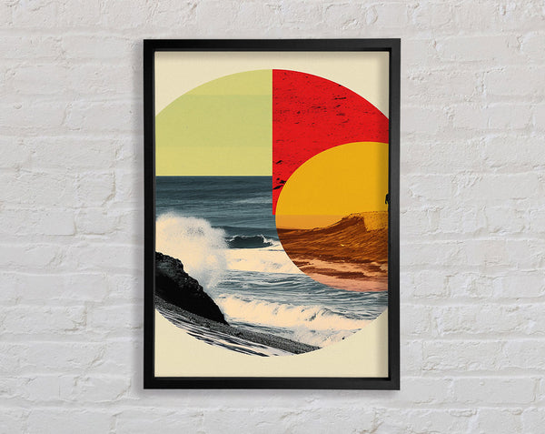 Summer Beach Abstract Framed Print