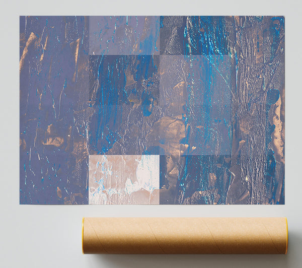 Blue Abstract Texture Giclee Print