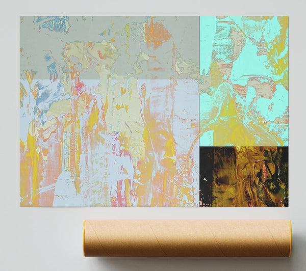 Aqua Abstract Expressionism Giclee Print